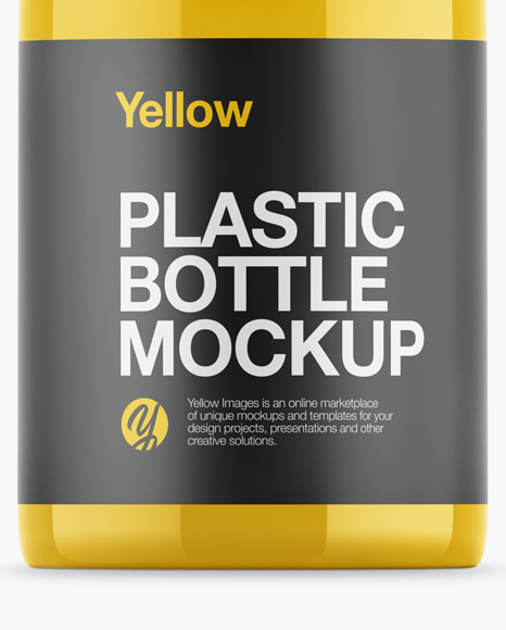 Glossy Plastic Bottle Mockup