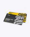 Three Textured Business Cards Mockup - Half Side View (High-Angle Shot)