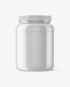 Glossy Protein Jar Mockup