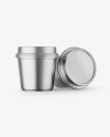 Two Matte Metallic Ice Cream Cups Mockup