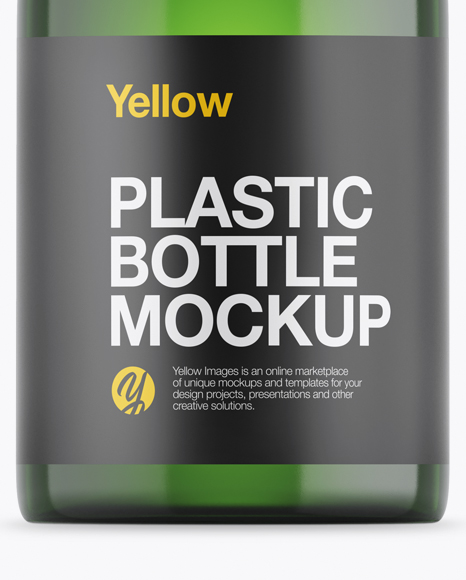 Green Plastic Bottle Mockup