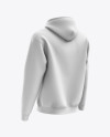 Men’s Full-Zip Hoodie mockup (Back Half Side View)