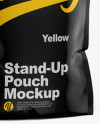 Glossy Stand-Up Pouch w/ Zipper Mockup - Half Side View