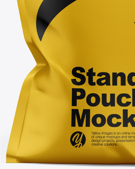 Matte Stand-Up Pouch w/ Zipper Mockup - Front View