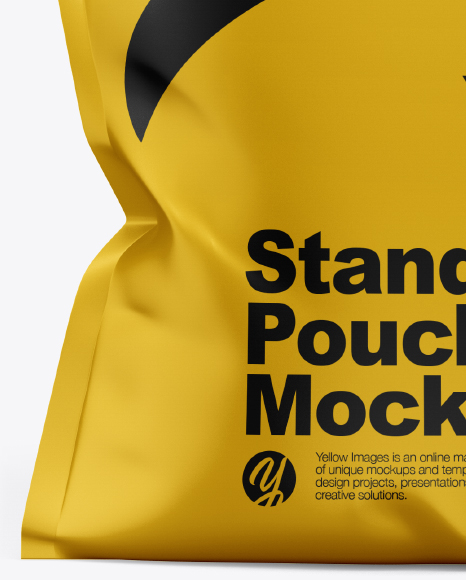 Matte Stand-Up Pouch w/ Zipper Mockup - Front View