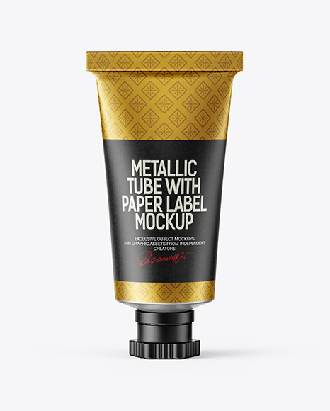 Matte Metallic Sauce Tube Mockup