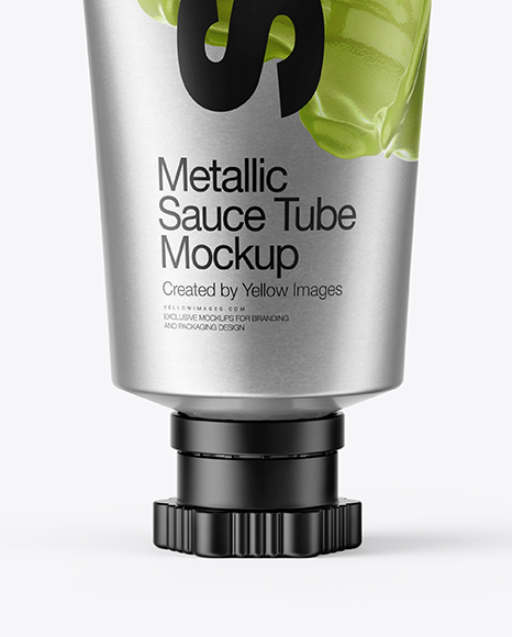 Matte Metallic Sauce Tube Mockup - Free Download Images High Quality