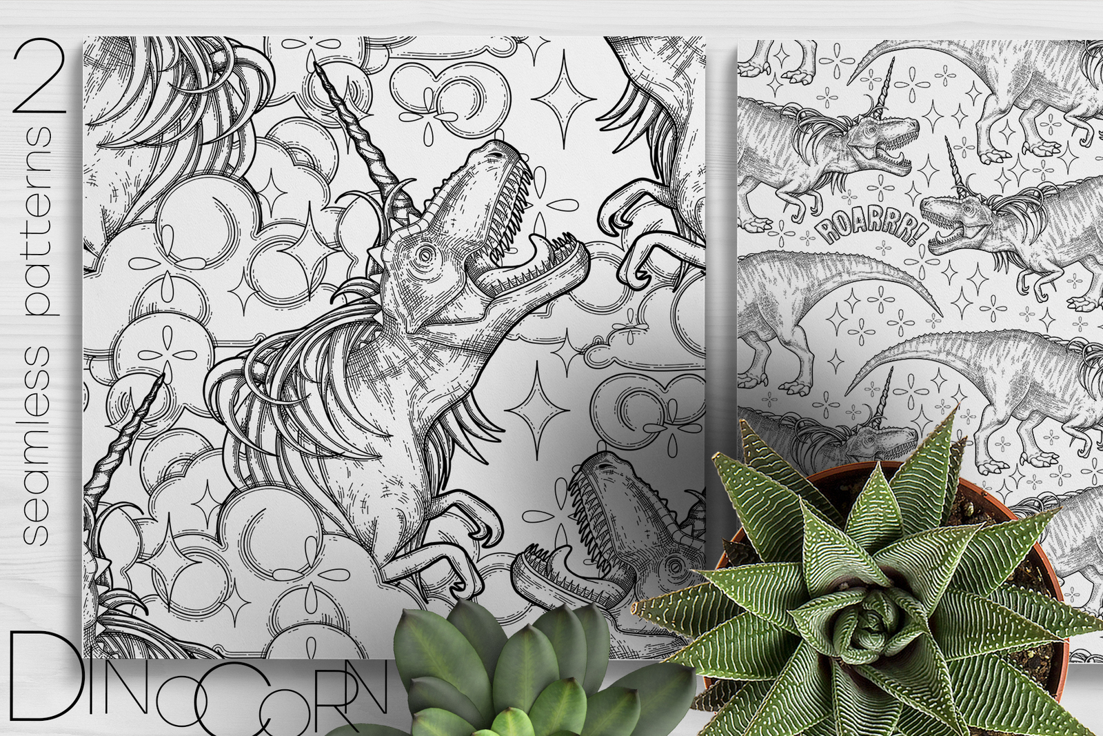 Dinocorn - coloring pages Dinocorn - coloring pages