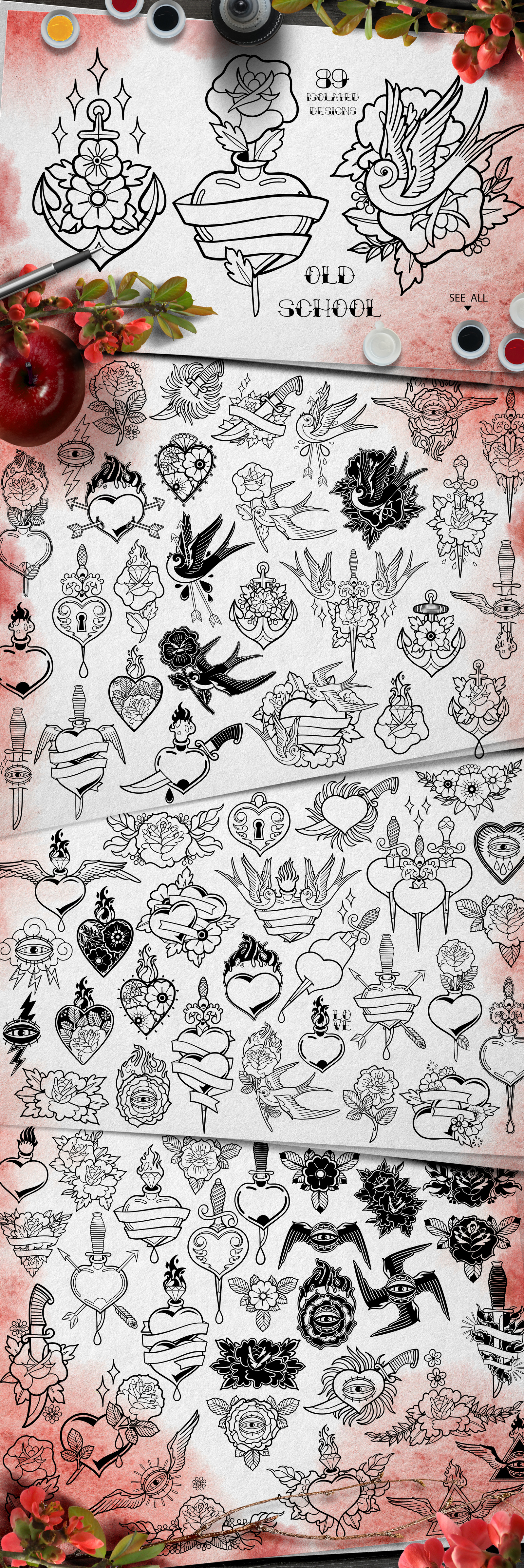 Old school - coloring pages Old school - coloring pages