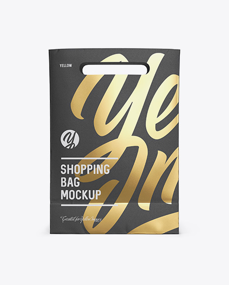 Paper Shopping Bag Mockup - Front View