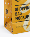 Glossy Shopping Bag Mockup - Halfside View (High Angle Shot)