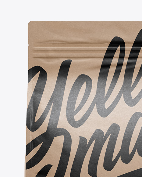 Kraft Paper Food Bag Mockup - Front View