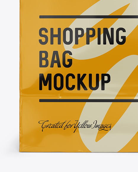 Glossy Shopping Bag Mockup - Front View