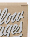 Kraft Box Mockup - Front View (High-Angle Shot)