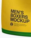 Men's Boxer Briefs Mockup - Back Half Side View