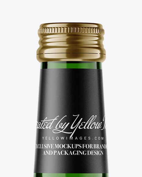 Green Glass Water Bottle Mockup Green Glass Water Bottle Mockup