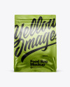 Metallic Food Bag Mockup - Front View