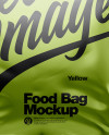 Metallic Food Bag Mockup - Front View