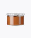 Clear Glass Sauce Jar Mockup