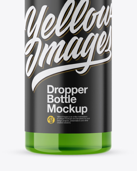 Dropper Bottle Mockup - Front View