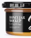 Clear Glass Honey Jar Mockup