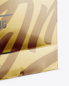 Metallic Shopping Bag Mockup - Halfside View (High Angle Shot)