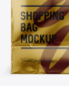 Metallic Paper Shopping Bag Mockup - Front View