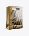 Matte Metallic Shopping Bag Mockup - Halfside View (Eye-Level Shot)