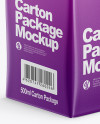 500ml Carton Box Mockup - Half Side View