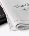 Two Folded Kitchen Towels Mockup - Half Side View