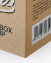 Opened Kraft Box Mockup - Half Side View (High-Angle Shot) Opened Kraft Box Mockup - Half Side View (High-Angle Shot)