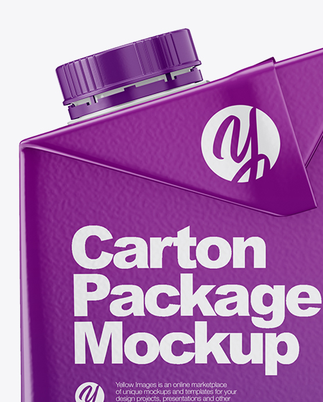 500ml Carton Box Mockup - Side View