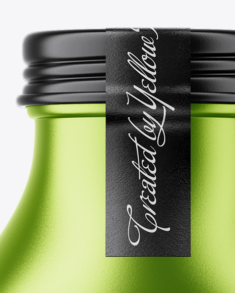 Matte Metallic Bottle Mockup