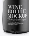 Wine Bottle in Glossy Paper Wrap With Label Mockup