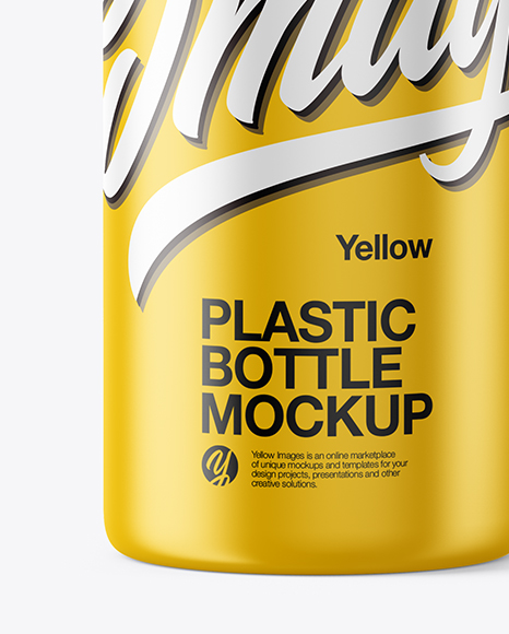 Matte Plastic Bottle Mockup