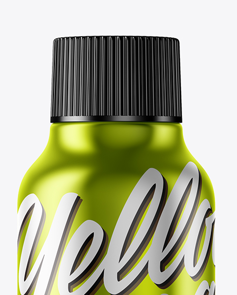 Matte Metallic Bottle Mockup