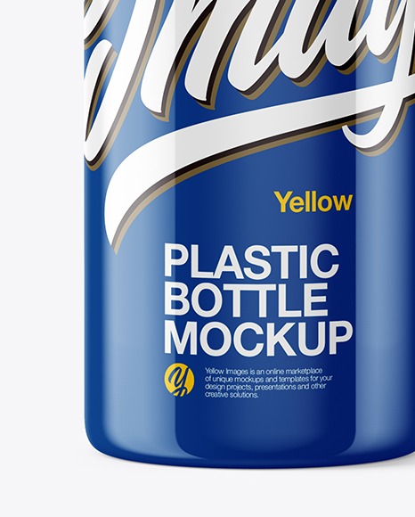 Glossy Plastic Bottle Mockup