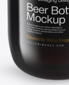 Glass Bottle Mockup - Front View (High-Angle Shot)