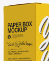 Paper Box Mockup - Half Side View