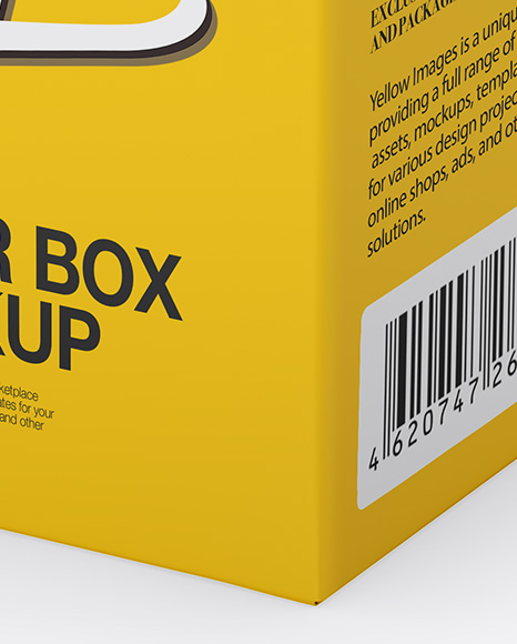 Paper Box Mockup - Half Side View Paper Box Mockup - Half Side View