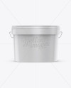 3L Plastic Paint Bucket Mockup - Front View (Eye Level Shot)