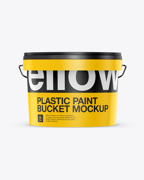 3L Plastic Paint Bucket Mockup - Front View (Eye Level Shot) - Bucket+Hat+Mockup+Front+View+-+PSD+Smart+Objects+Templates+...