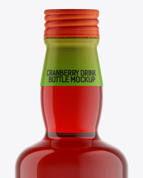 350ml Cranberry Drink Bottle with a Screw Cap Mockup