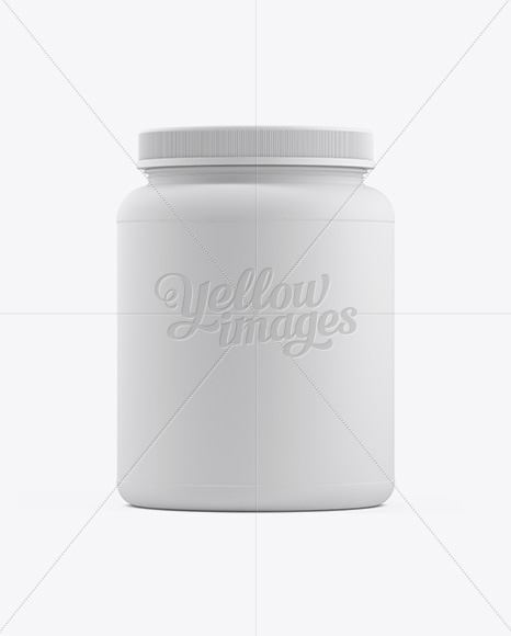 Matte Protein Jar W/ Screw Cap Mockup