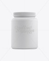 Matte Protein Jar W/ Screw Cap Mockup Matte Protein Jar W/ Screw Cap Mockup