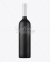 Black Matte Bordeaux Bottle Mockup