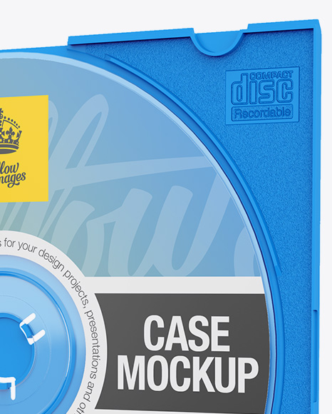 Opened Jewel Slim Case W/ Disc Mockup