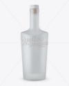 Frosted Glass Vodka Bottle W/Bung Mockup - Front View