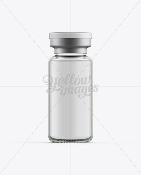 Glass Cosmetic Bottle W/ Flip-Off Cap Mockup