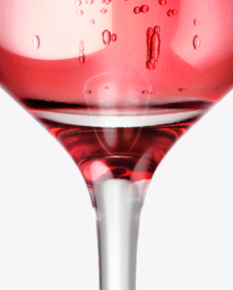 Red Champagne Glass Mockup